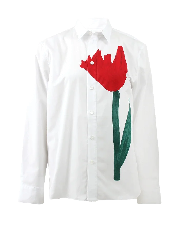 Tulip Shirt-- Notch Collar Peter Pan Collar Cowl Neck