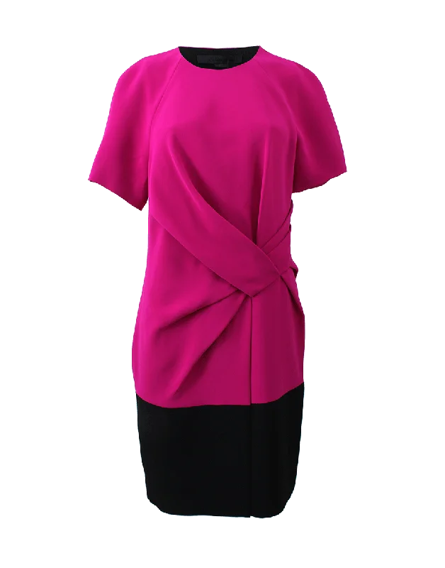 Colorblock T-Shirt Dress-- Handmade Hand-knitted Hand-woven