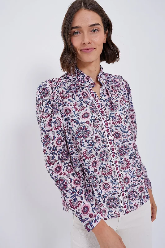 Amazon Floral Artemis Shirt-- Striped Floral Plaid