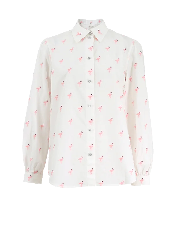 Flamingo Cotton Shirt-- Casual Formal Business