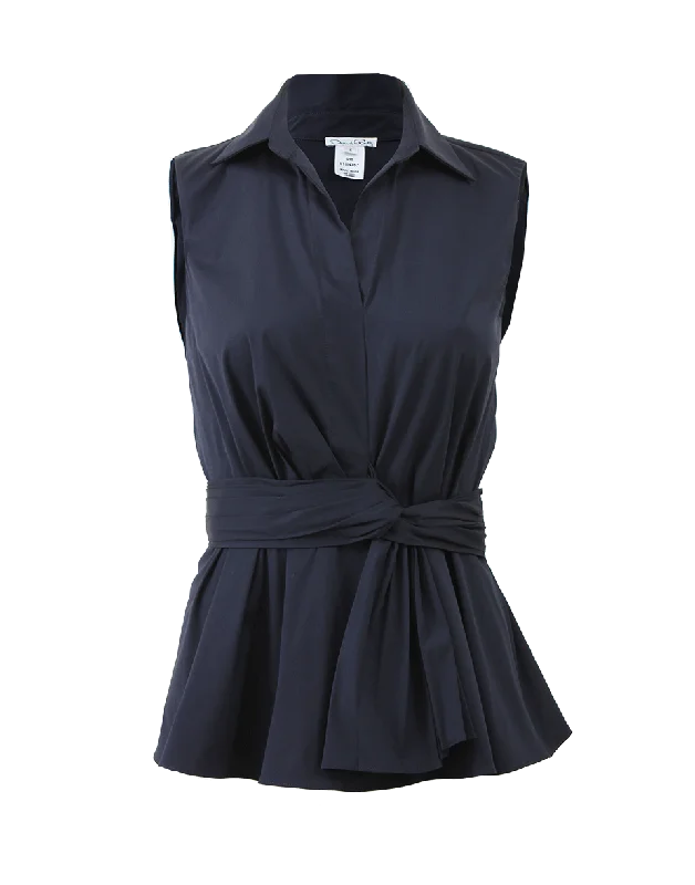 Twist Front Shirt-- Satin Fabric Silk Fabric Chiffon Fabric