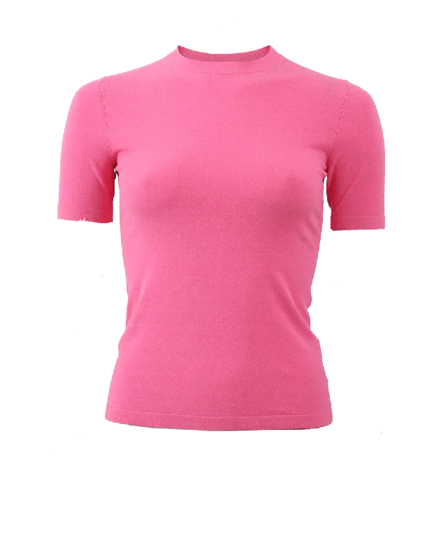 Fitted T-Shirt-- Satin Blend Silk Blend Wool Blend