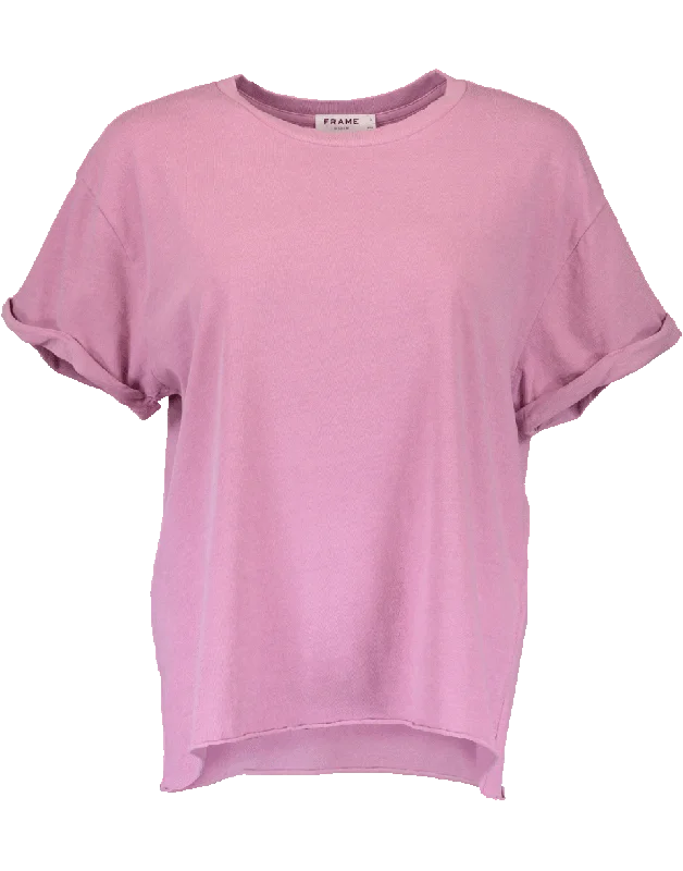 Slouchy T-Shirt-- Cashmere Blend Cotton Blend Poly Blend