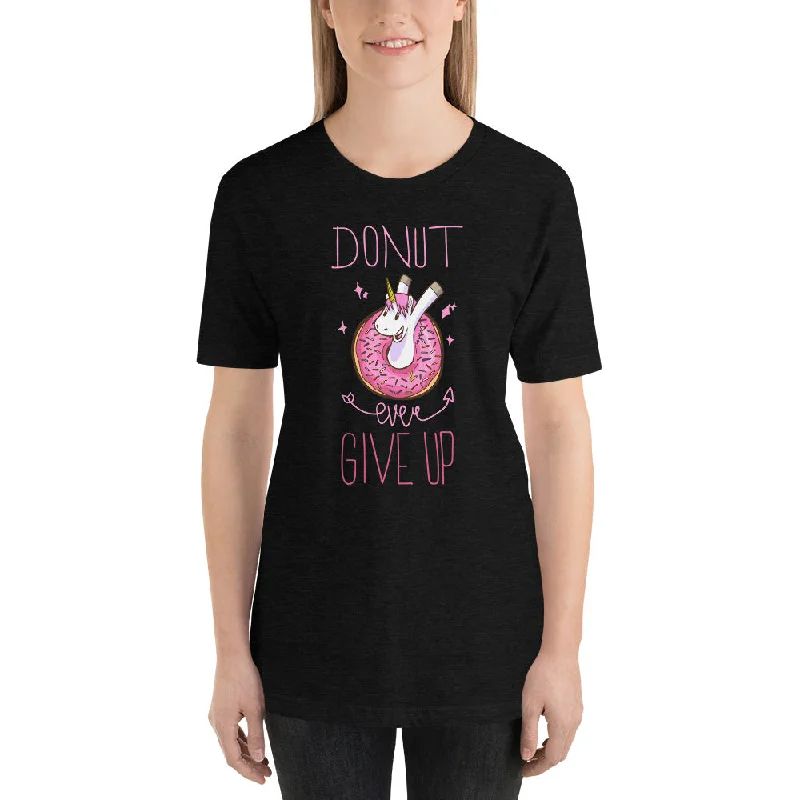 Donut Give Up Women's Short-Sleeve T-Shirt-- Chenille Brocade Lace