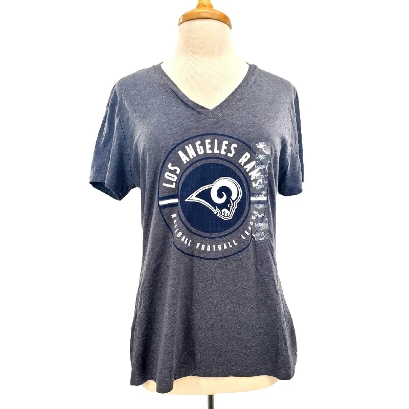 NFL Shirt Official Los Angeles RAMS Short sleeve Football T-shirt Sports top-- Cashmere Blend Cotton Blend Poly Blend
