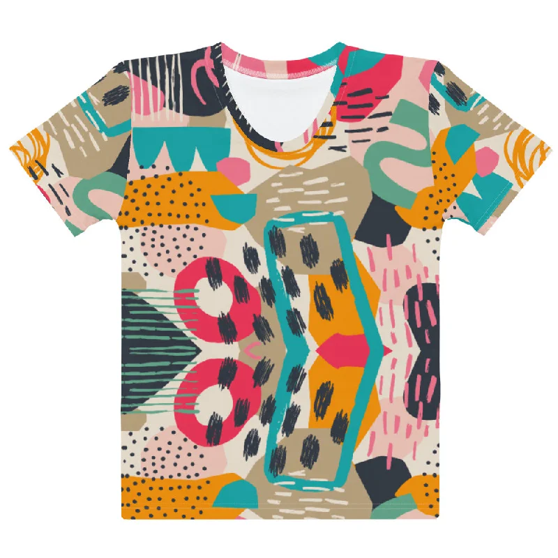 Abstract contemporary seamless pattern Women's T-shirt-- Asymmetrical Pockets Print