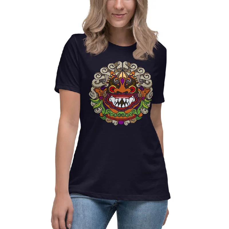 Colorful Mythological Barong Women's Relaxed T-Shirt-- Layered Multi-layer Single Layer