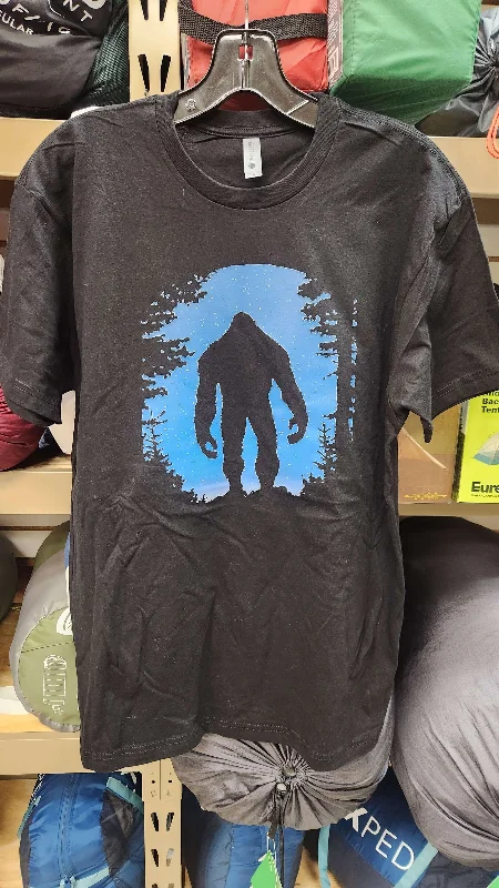 Sasquatch Walking the Forest T-Shirt-- Houndstooth Herringbone Solid