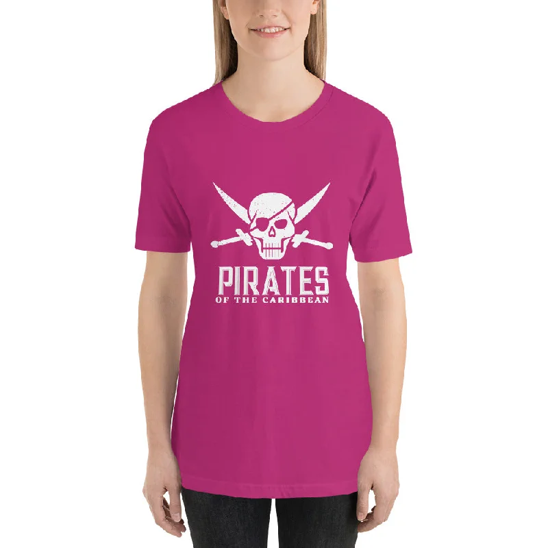 Pirate sword, Piratebay  Short-Sleeve Women's T-Shirt-- Spandex Blend Rayon Blend Denim Blend