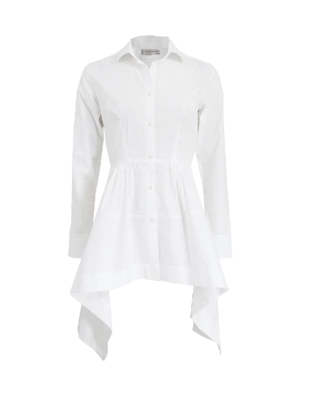 Gathered Waist Shirt-- Chenille Blend Fleece Blend Nylon Blend