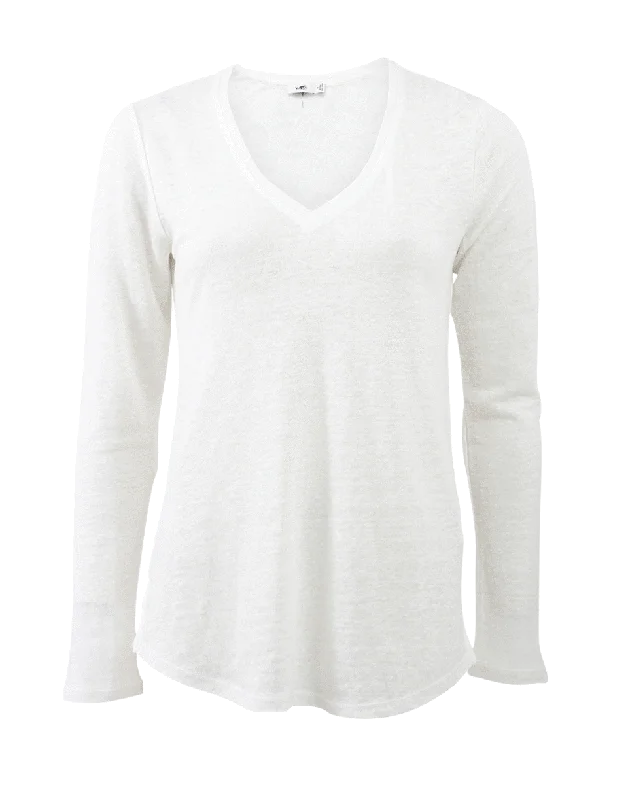 Linen Long Sleeve T-Shirt-- Chenille Blend Fleece Blend Nylon Blend