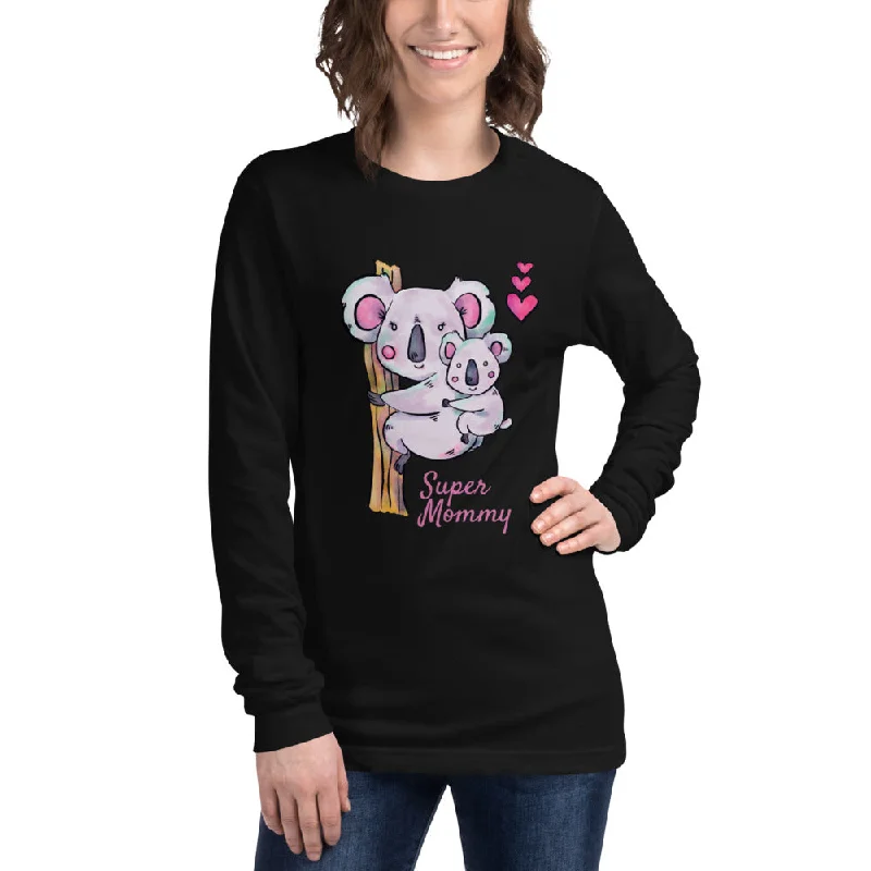 Super Mommy Mothers Day Women's Long Sleeve T-Shirt-- Iron Safe Non-Iron Wrinkle Free