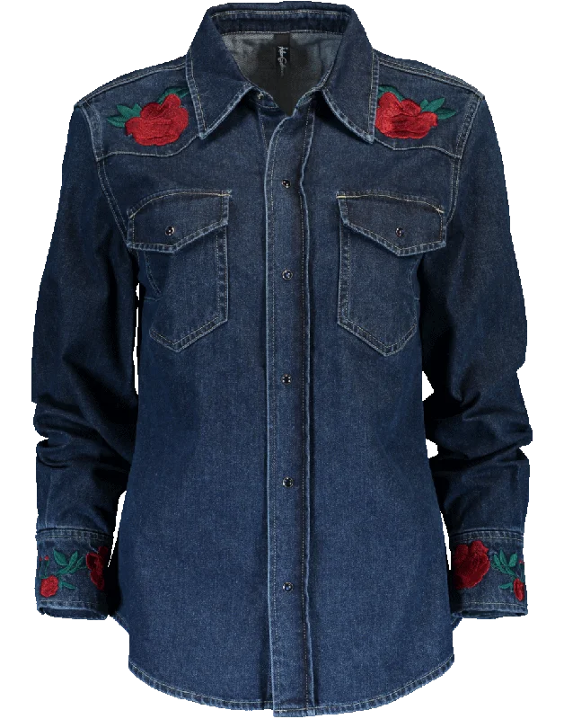 Cowgirl Shirt-- Houndstooth Herringbone Solid
