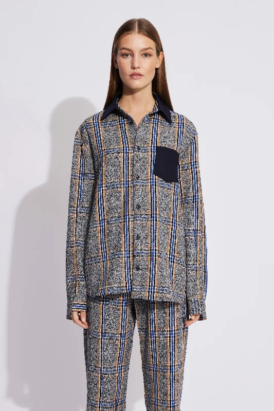 Birmingham Shirt - Multi Color-- Collared T-Shirt Boat Neck A-Line