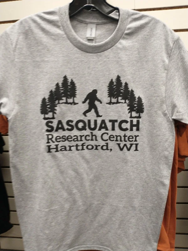 Sasquatch Research Center T-Shirt - Light Gray-- Front Pockets Side Pockets Patch Pockets