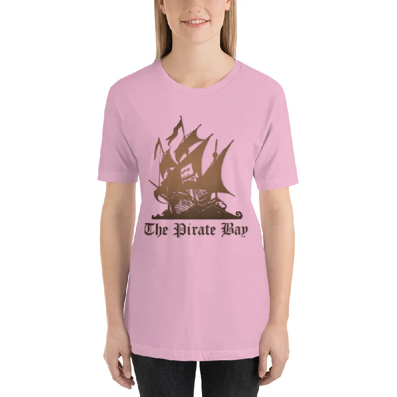 Piratebay Short-Sleeve Women's T-Shirt-- Collared Crew Neck Turtle Neck