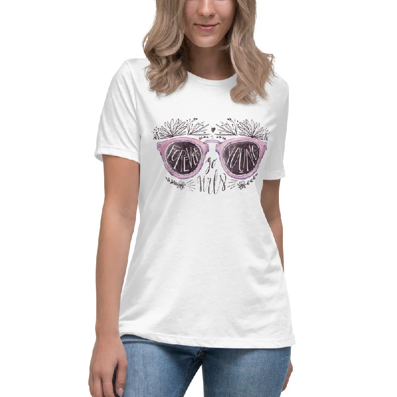 Forever Young Women's Relaxed T-Shirt-- Elegant Classic Vintage