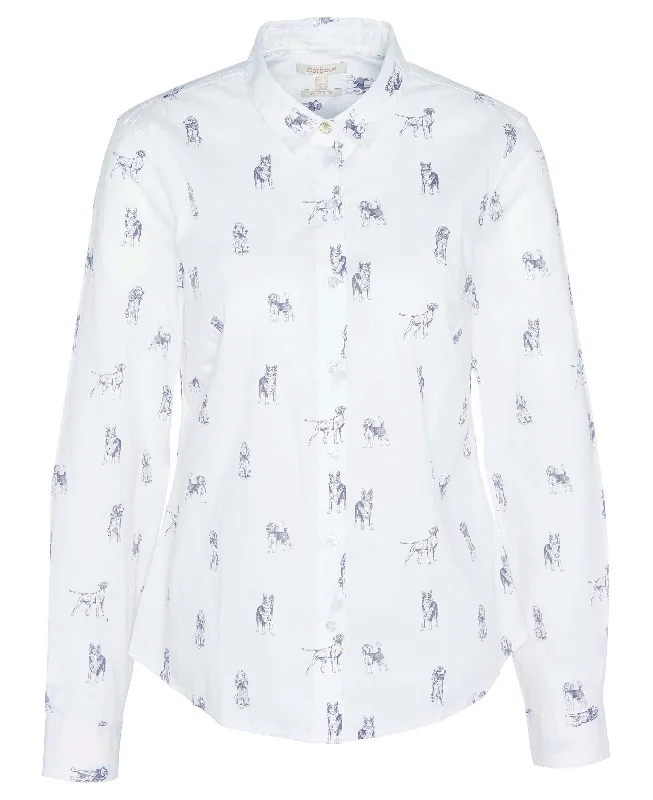 Brambles Shirt - Dog Print-- Zippered Front Buttoned Front Snap Front