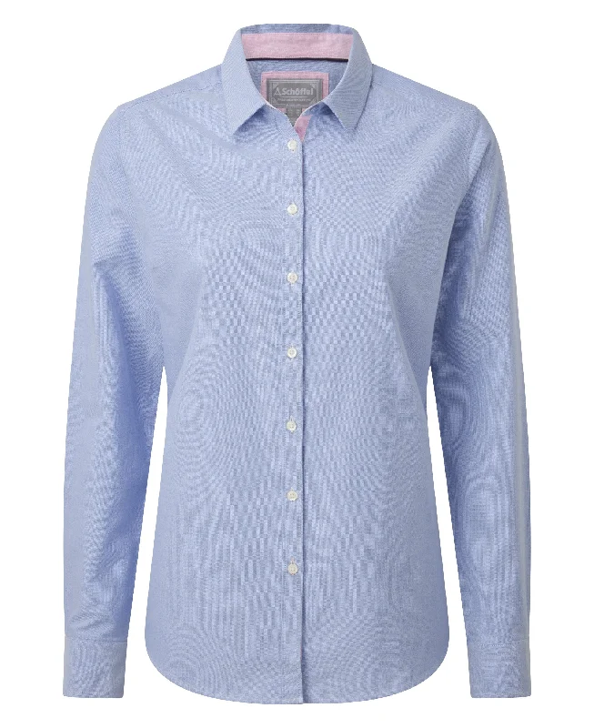 Cley Soft Oxford Shirt - Light Blue-- Collared Crew Neck Turtle Neck