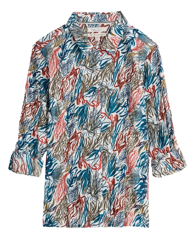 Larissa Shirt - River Kelp Chalk-- Fleece Nylon Spandex