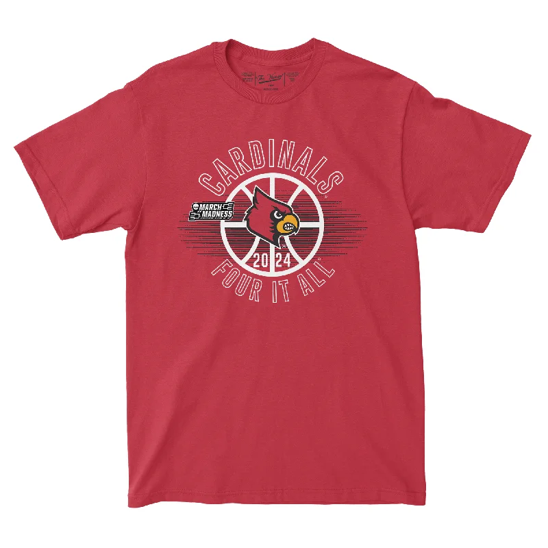 Louisville WBB Four it all T-shirt by Retro Brand-- Knit Fabric Woven Fabric Fleece Fabric
