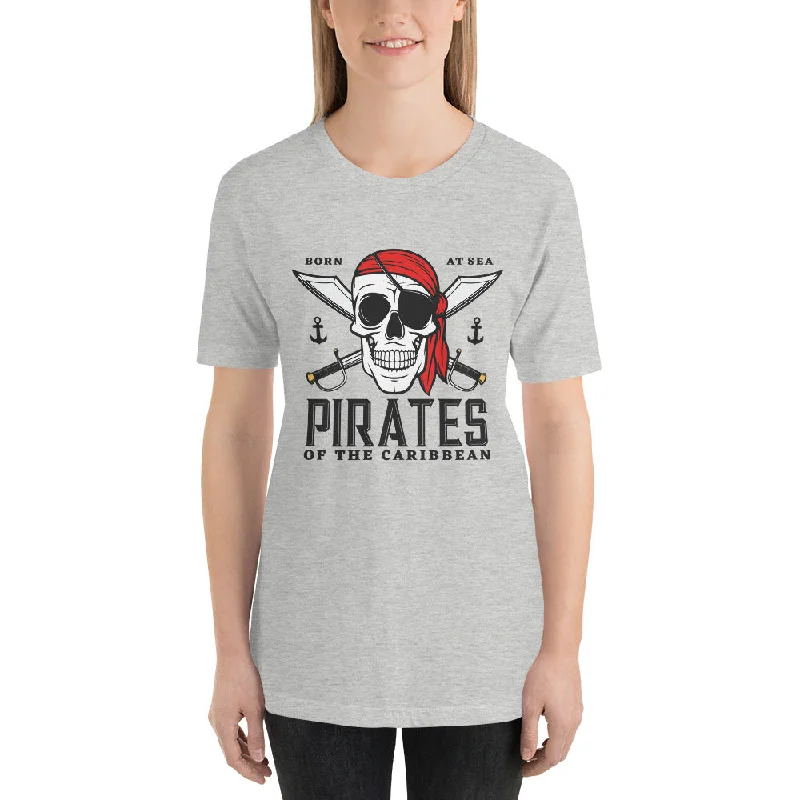 Pirates of the caribbean Short-Sleeve Women's T-Shirt-- Print Jacquard Patchwork
