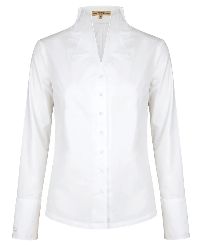 Snowdrop Shirt - White-- Handmade Hand-knitted Hand-woven