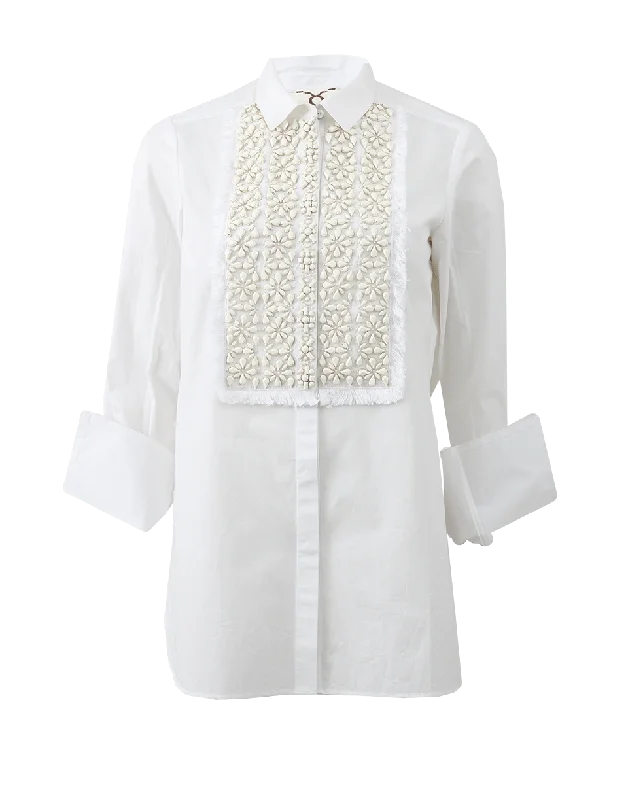Emmanuelle Tux Shirt-- Ribbed T-Shirt High Neck Heavyweight