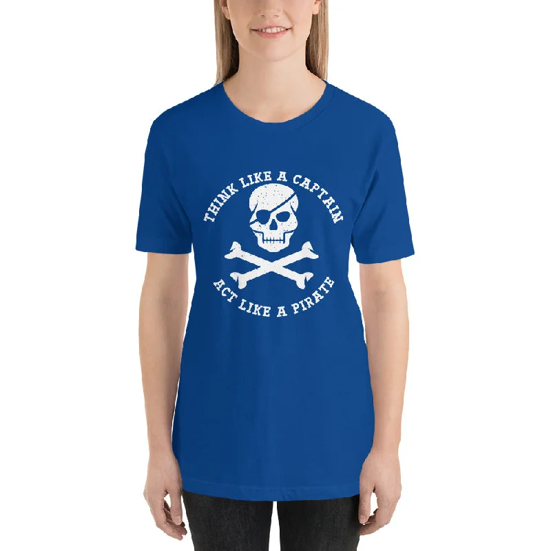 Piratebay Skull Short-Sleeve Women's T-Shirt-- Satin Blend Silk Blend Wool Blend