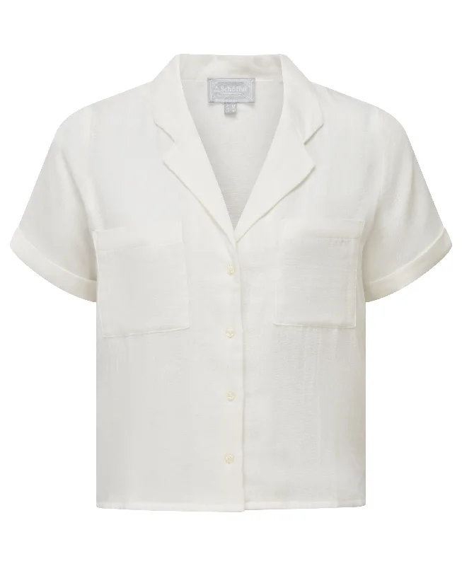Summerfield Shirt - Soft White-- Lace Blend Ribbed Blend Corduroy Blend