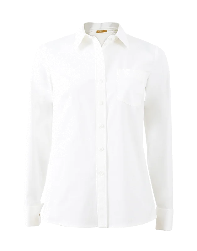 French Cuff Shirt-- Mesh Blend Leather Blend Suede Blend