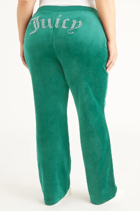 Plus-Size OG Big Bling Velour Track Pants High-Waist Jogger Pants