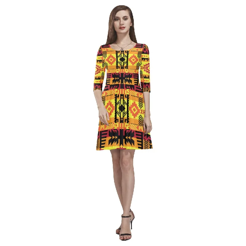 Journey of Generations Tethys Half-Sleeve Skater Dress Pencil Office Professional