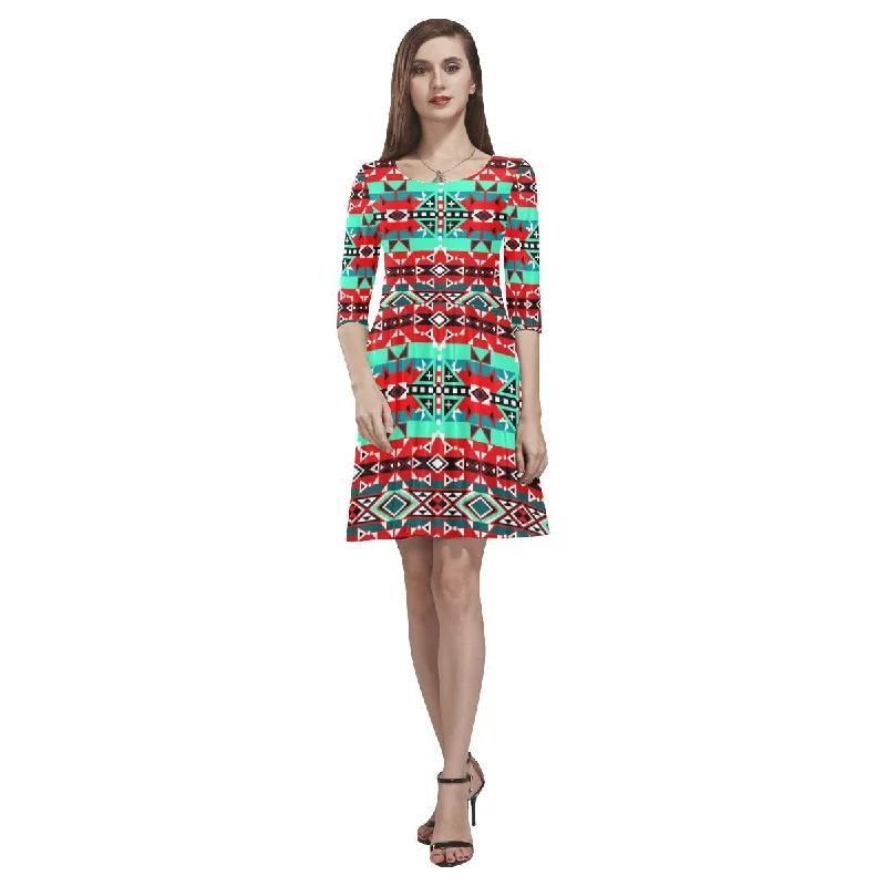 After the Southwest Rain Tethys Half-Sleeve Skater Dress Tunics Chinos classic