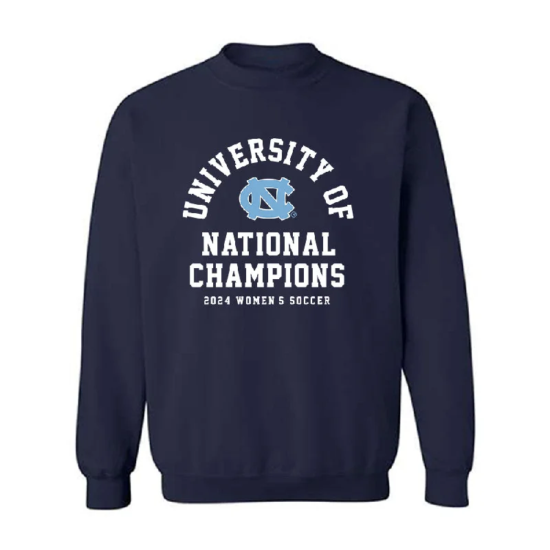 UNC - NCAA Women's Soccer : Ella Smith - Champs Classic Shersey Crewneck Sweatshirt Hoodie with Hem Frayed Vintage Worn