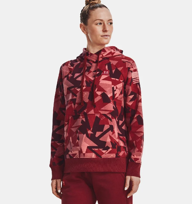 Under Armour Womens Freedom Revival Fleece Amp Hoodie Hoodie with Magnetic Closure Innovative Modern