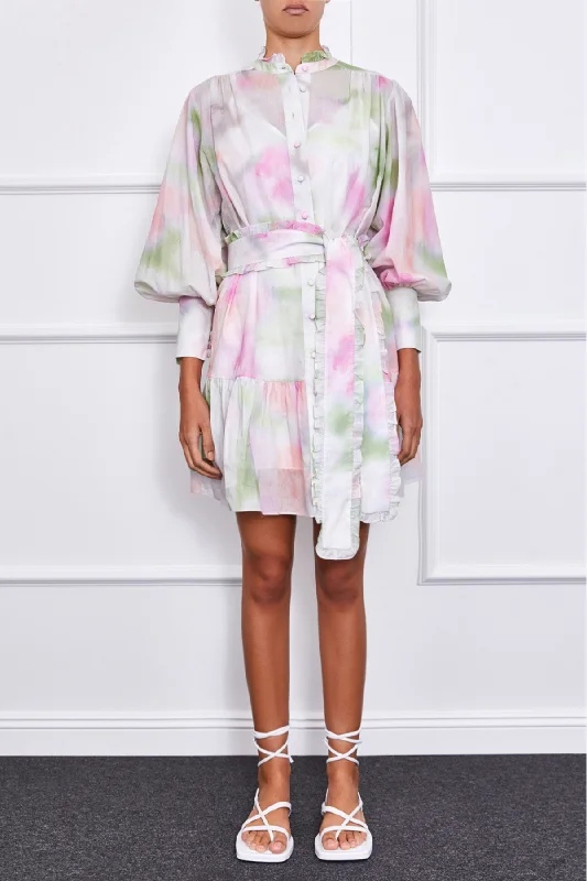 Jasmine Mini Dress (Multicolor) Fashionable Mini Dress with Slits