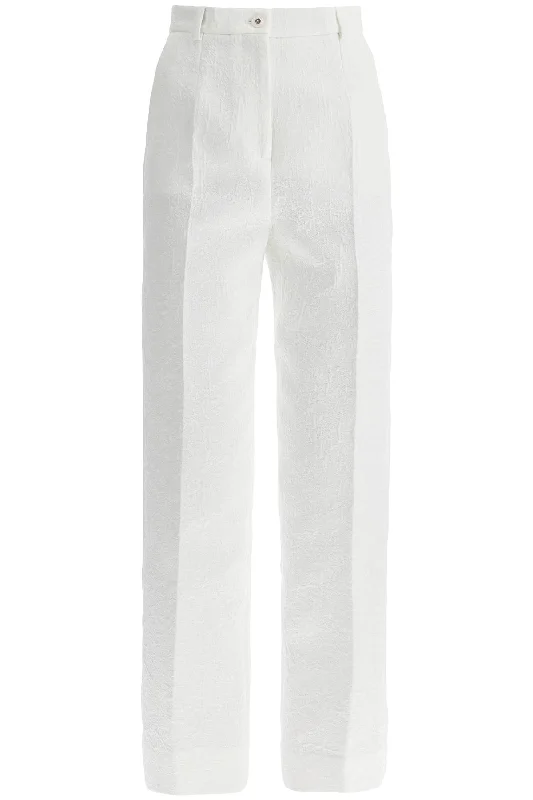 Dolce & Gabbana Women's Brocade Cigarette Pants In Eight Words Trendy High-Waist Trousers