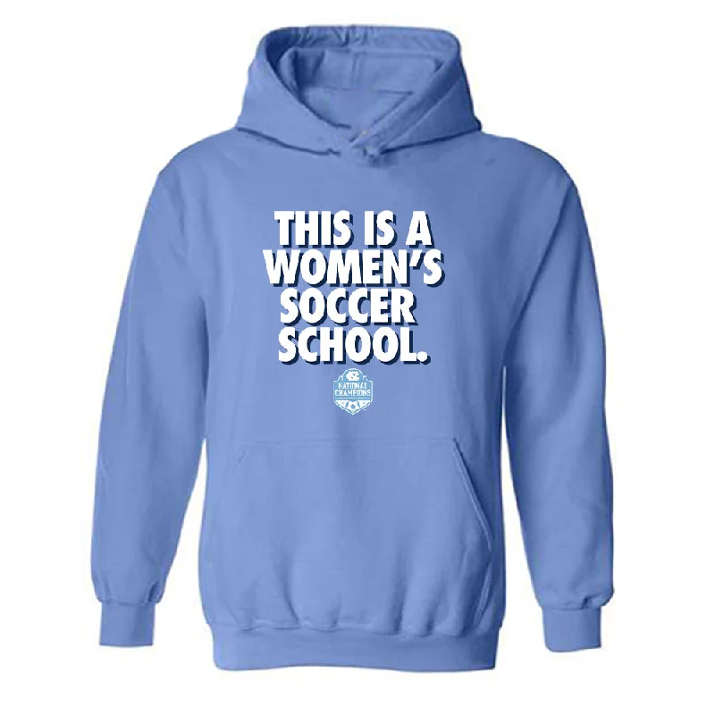 UNC - NCAA Women's Soccer : Ella Smith - Classic Shersey Hooded Sweatshirt Hoodie with Ribbed Neckline Snug Warm