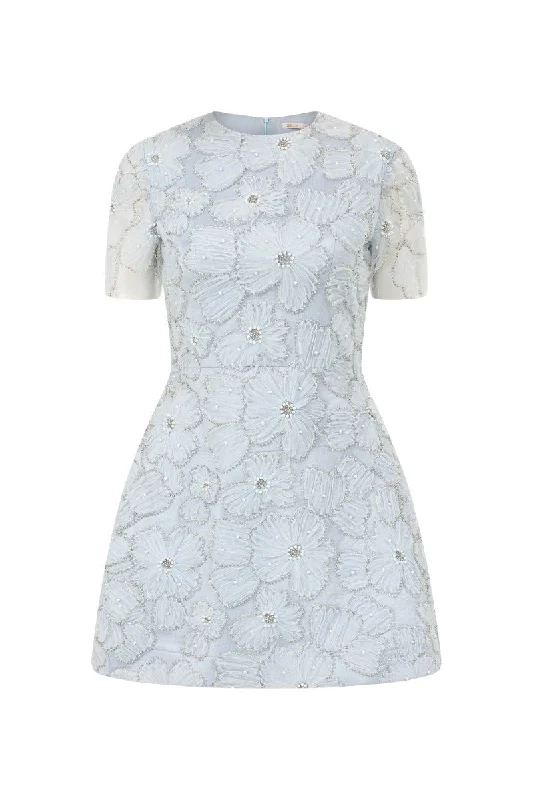 ROSALINE CRYSTAL LACE FLORAL DRESS Tunics Office stylish
