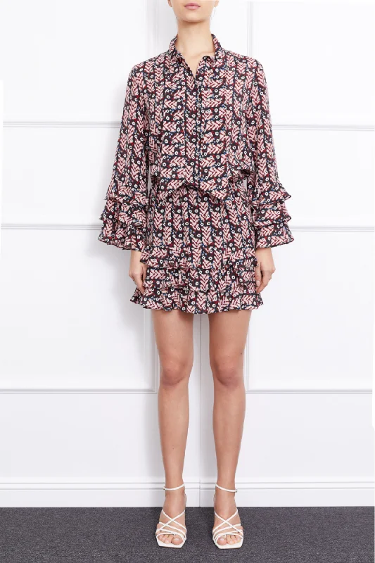 Alina Mini Dress Stylish Button-Down Mini Dress