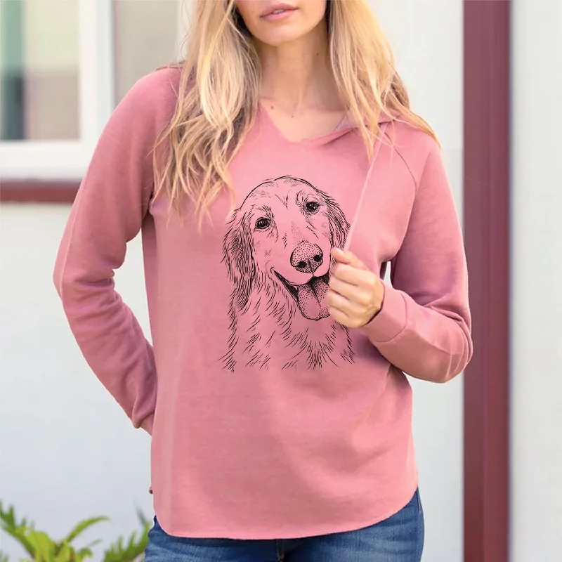 Shelby the Golden Retriever - Cali Wave Hooded Sweatshirt Hoodie with Sequins Glamorous Eye-catching