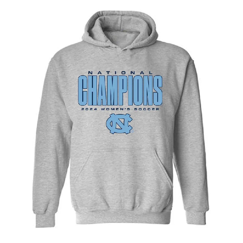 UNC - NCAA Women's Soccer : Ella Smith - National Champs Hooded Sweatshirt Hoodie with Set-In Sleeves Structured Classic