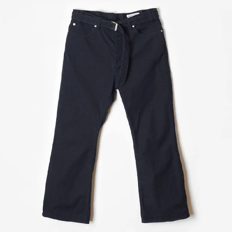 【HOLIDAY/ホリデイ】<br>HIGH WAIST BELTED WIDE FLARE PANTS <br>25102032 Relaxed High-Waist Trousers