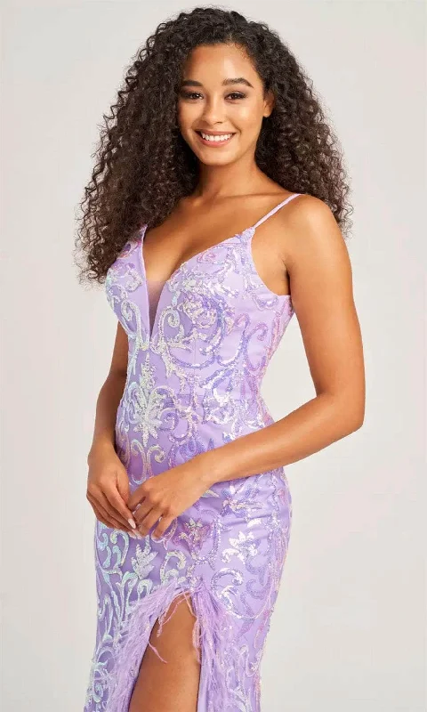 Colette By Daphne CL5155 - V-Neck Sequin Prom Dress Tunics Gym athletic