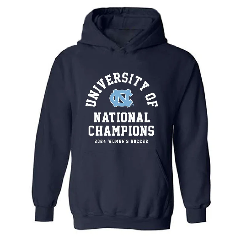 UNC - NCAA Women's Soccer : Ella Smith - Champs Classic Shersey Hooded Sweatshirt Hoodie with Hem Contrast Bold Stylish