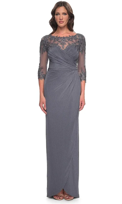La Femme 31093 - Lace Ornate Sheath Evening Dress Tunics Bestseller popular