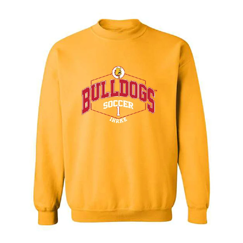 Ferris State - NCAA Women's Soccer : Korinne Ihrke - Classic Fashion Shersey Crewneck Sweatshirt Hoodie with Exposed Zipper Edgy Industrial