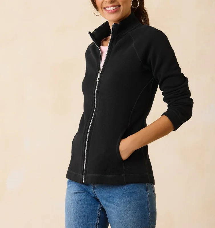Tommy Bahama Womens Aruba Full Zip Sweatshirt Hoodie with Hem Fringe Bohemian Relaxed