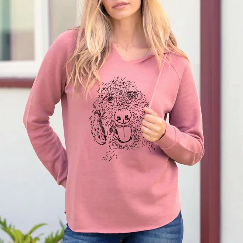 Dixie the Doodle - Cali Wave Hooded Sweatshirt Hoodie with Belted Waist Structured Tailored